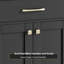 Meuble-lavabo double Manrique Sharee 48 po avec comptoir en résine, robinet et bonde, charnières de porte à fermeture amortie, peinture à la main résistante à l'eau, assemblage requis, certificat EPA-607984793