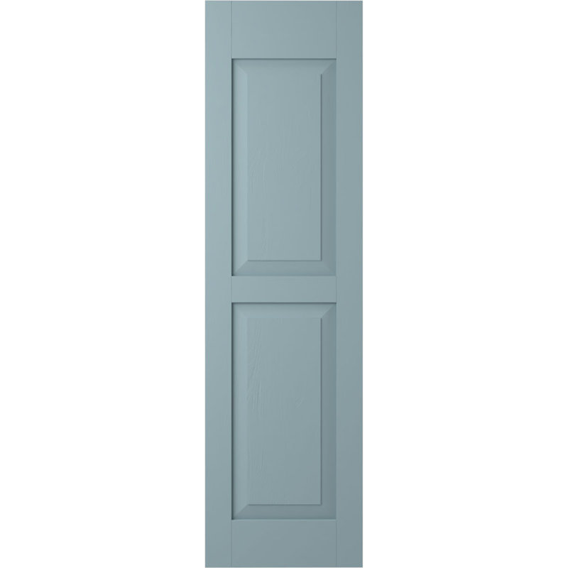 Deux volets à panneau plat Americraft (par paire), 12", Bleu paisible, 67"