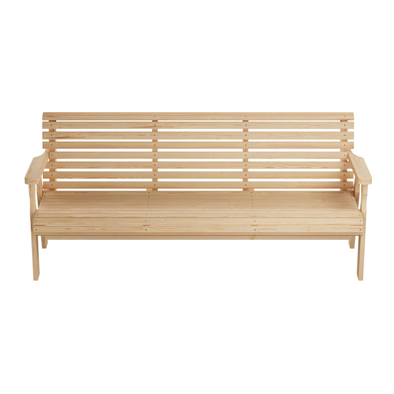 Banc de jardin Amish Casual, H 34 po x l 75 po x P 27 po, Non fini