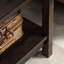 Dark Brown Side Table With Storage For Limited Room Options Different Purposes