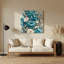 Aquarelle, art mural en métal beige 68-234318744