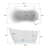 54" X 28" Freestanding Soaking Acrylic Bathtub-89293985