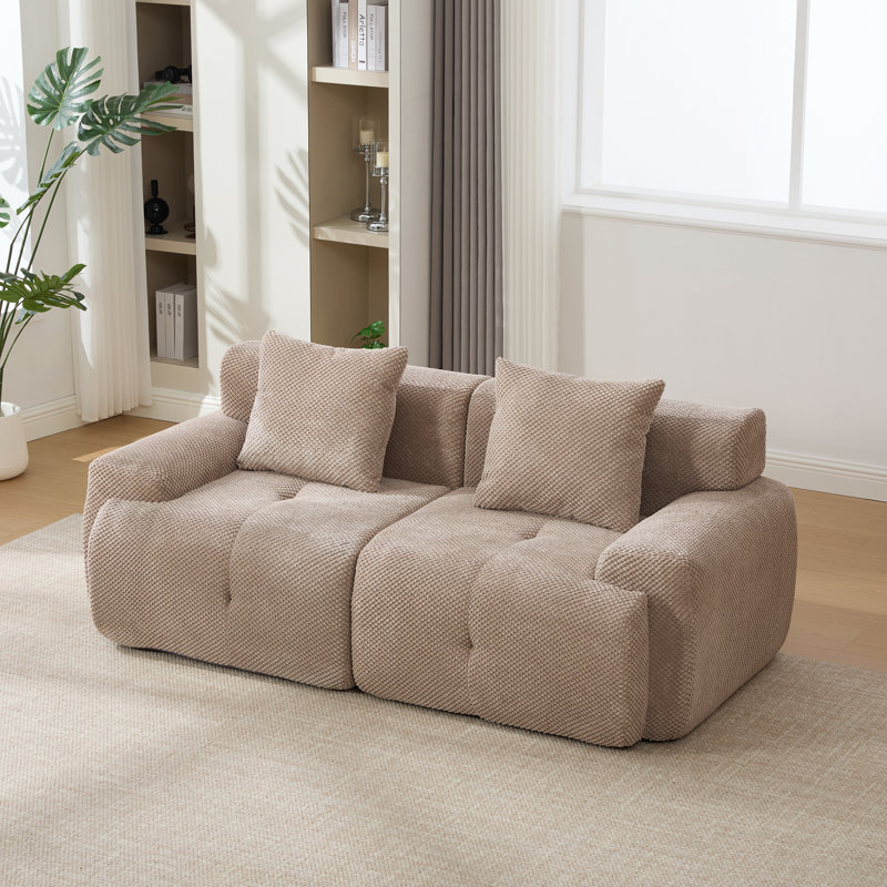 Canapé modulaire en L avec méridienne Fabrwren, 73.2, Taupe