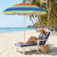 Parasol de plage portatif 6,5 pieds résistant aux rayons UV avec sac de transport sans base de poids