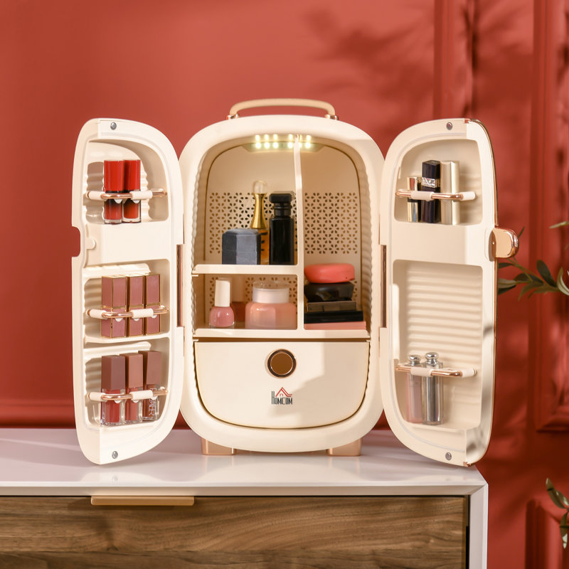 HOMCOM Portable Skincare Fridge With LED Display
