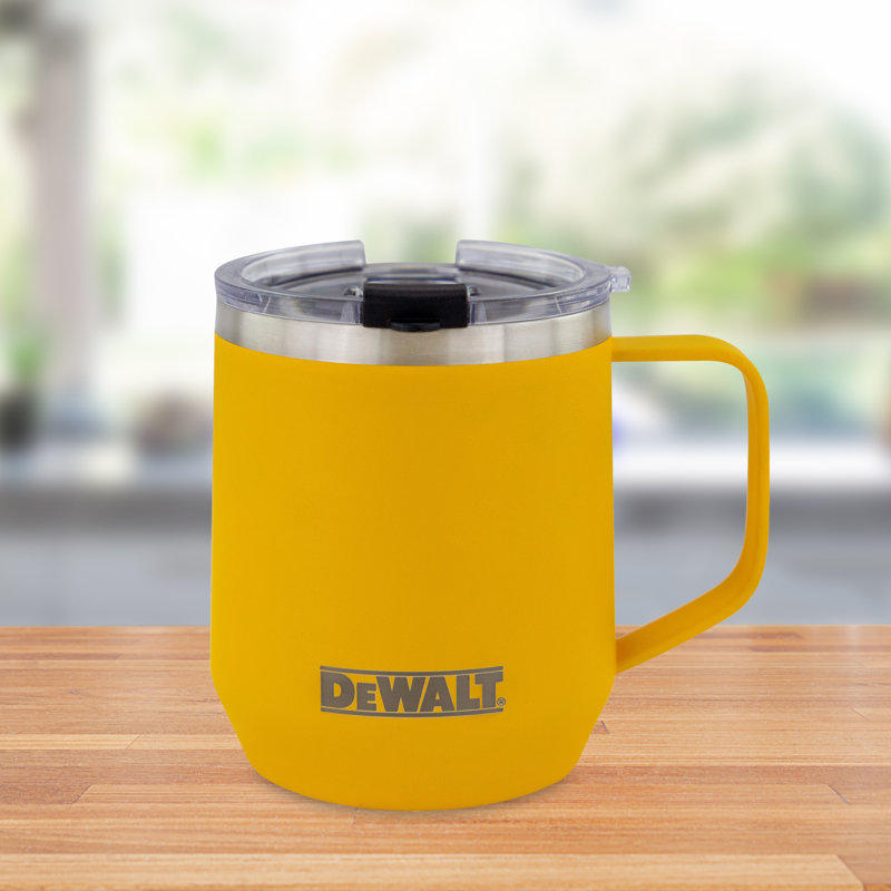 Tasse à café 14 oz en acier inoxydable, jaune, Jaune