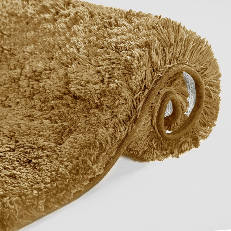 Mirrabooka Non-Slip Bath Rug, 24" W x 36" L, Khaki