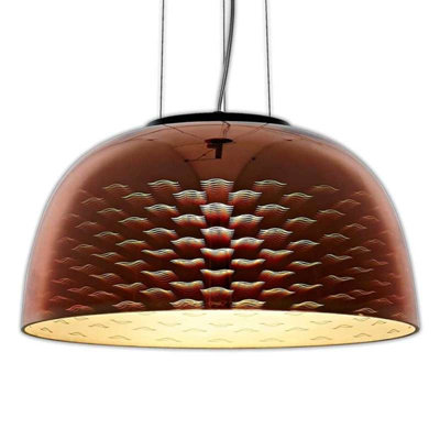 Grind 1 - Light Copper LED Dome Pendant