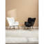 Chaise berçante à dossier avec repose-pieds réglable l 27,6 po x l 27,6 po x H 38,8 po-517431572