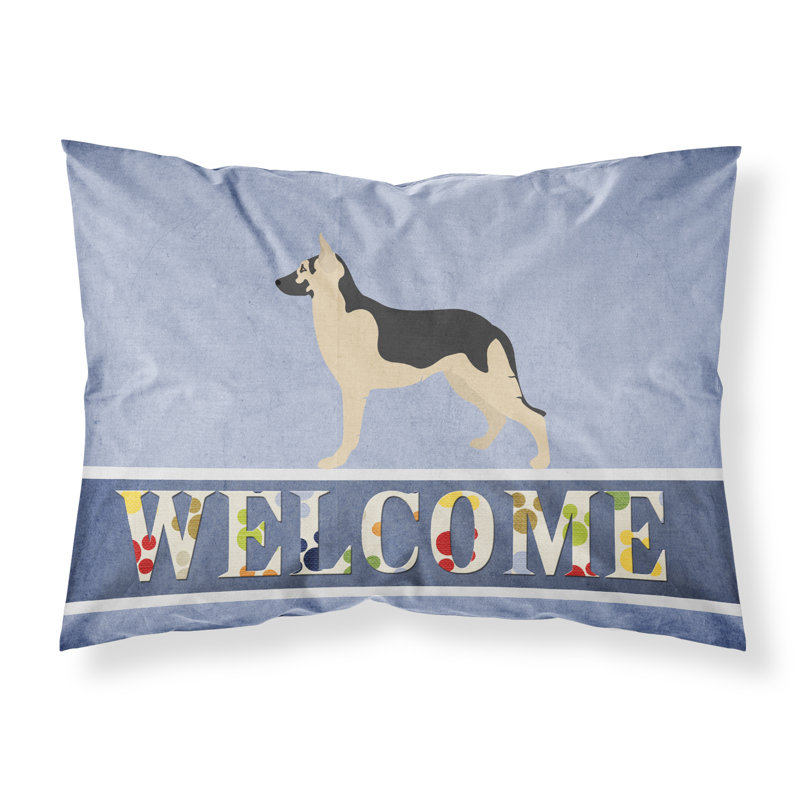 Taie d’oreiller welcome, Berger allemand noir