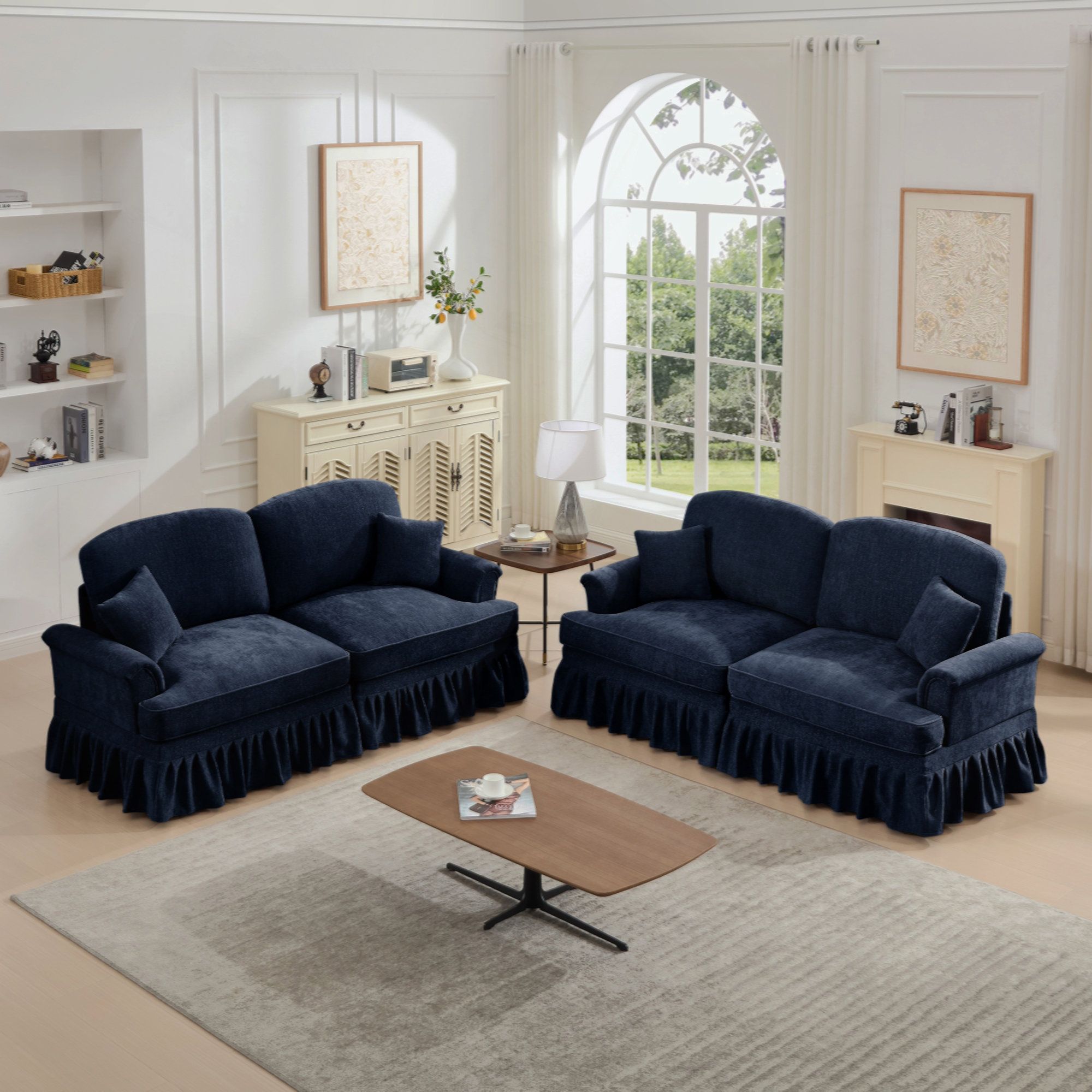 Latitude Run® Classic 2 Piece Modular Couch Living Room Sofa Set With ...