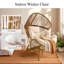 Fauteuil à œufs en osier avec coussin épais Wooley-713714291-713714290