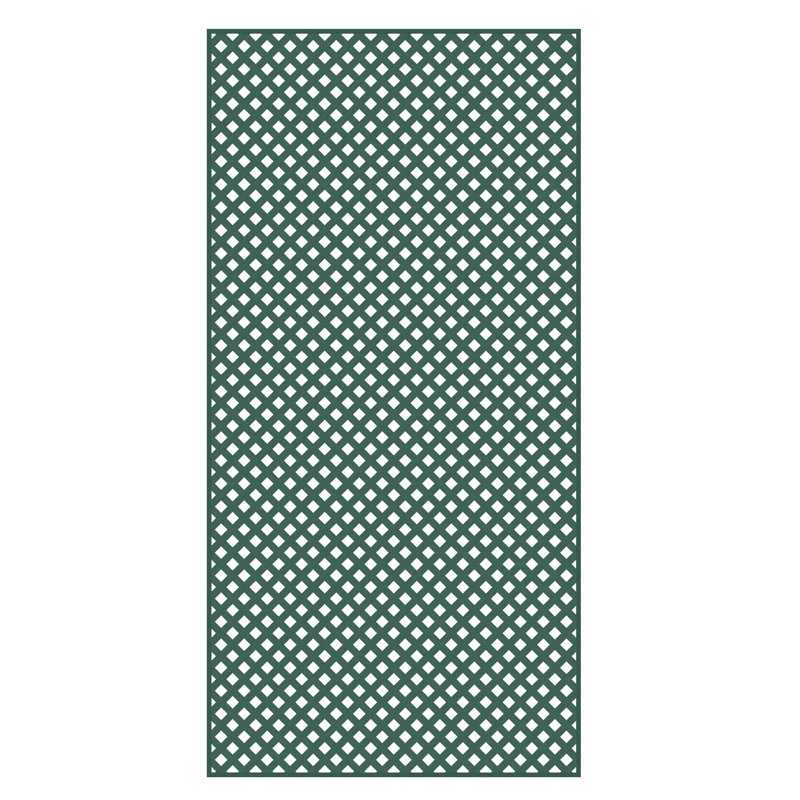 Freedom 4 ft. x 8 ft. Black Privacy Diamond Vinyl Lattice