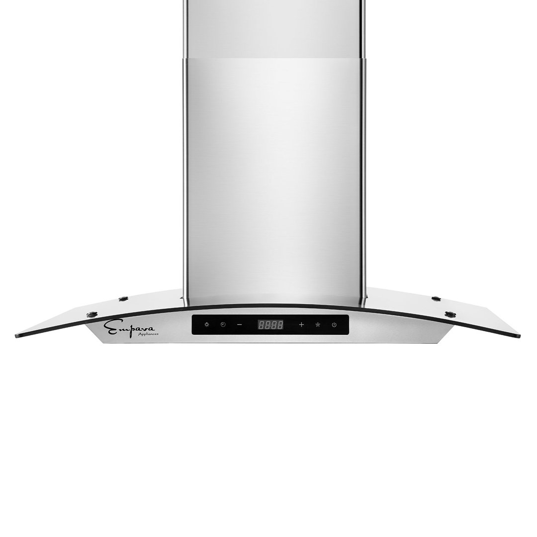 Empava 30" Stainless Steel 400 CFM Convertible Wall Range Hood with Baffle Filter Empava