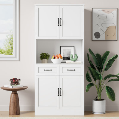 Kalauni 71" Kitchen Pantry Storage Cabinets with 2 Drawers