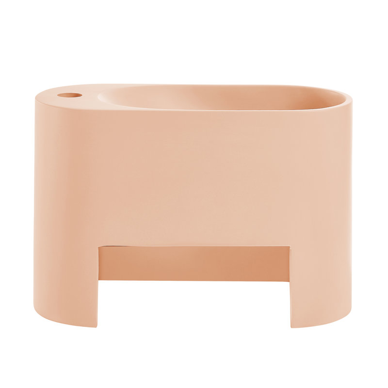 Terre 17.5" Right Side Faucet Wall-Mount Bathroom Sink, Peach, Peach