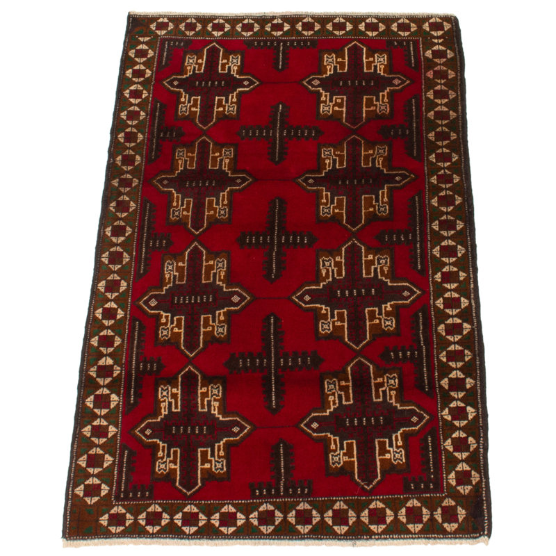 Tapis rouge foncé Lynnisha 2 pi 11 po x 4 pi 9 po