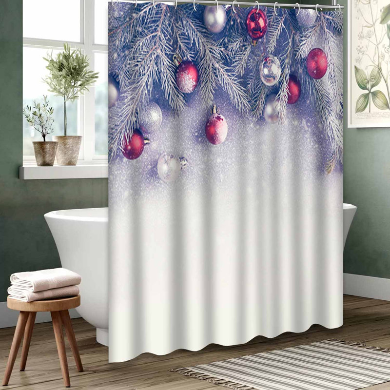 Rideau de douche imperméable doré, rideaux de douche pour la salle de bain avec 12 crochets, 72" L x 84" W