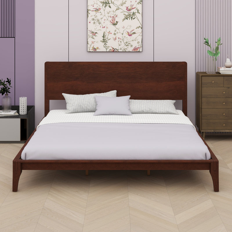 Lit plateforme en bois de bambou, Chocolat