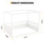 Lit pour adolescent simple / double de 77 po de largeur, lit à structure en bois massif, lit à baldaquin avec clôture-1469512685-1469512686