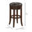 Hydeville Swivel Upholstered Counter Stool with Solid Wood Frame