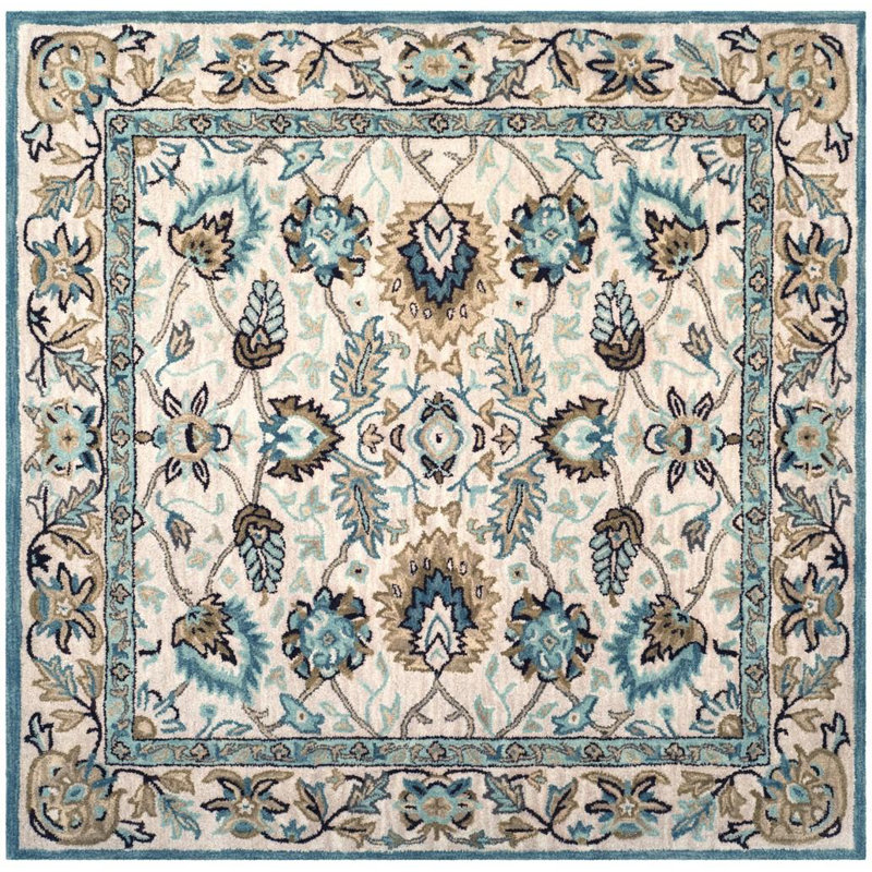 Wangi Hand Tufted Wool Oriental Rug, Square 6'