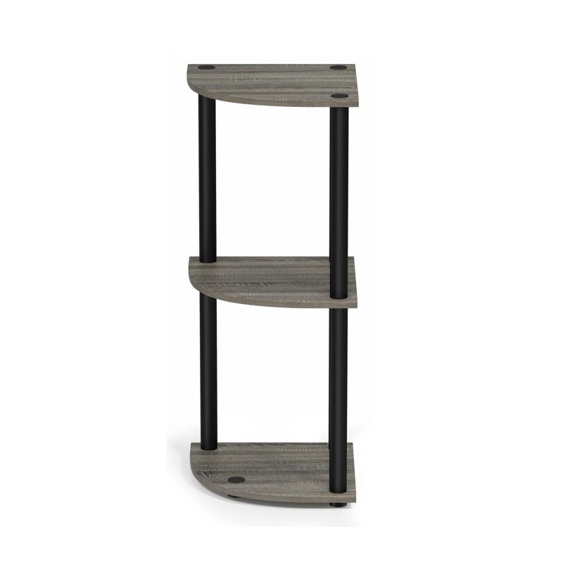 75.2cm H x 29.5cm W Corner Bookcase, Light Blue/White