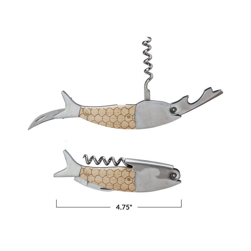 Merbau Wood Fish Bottle Opener