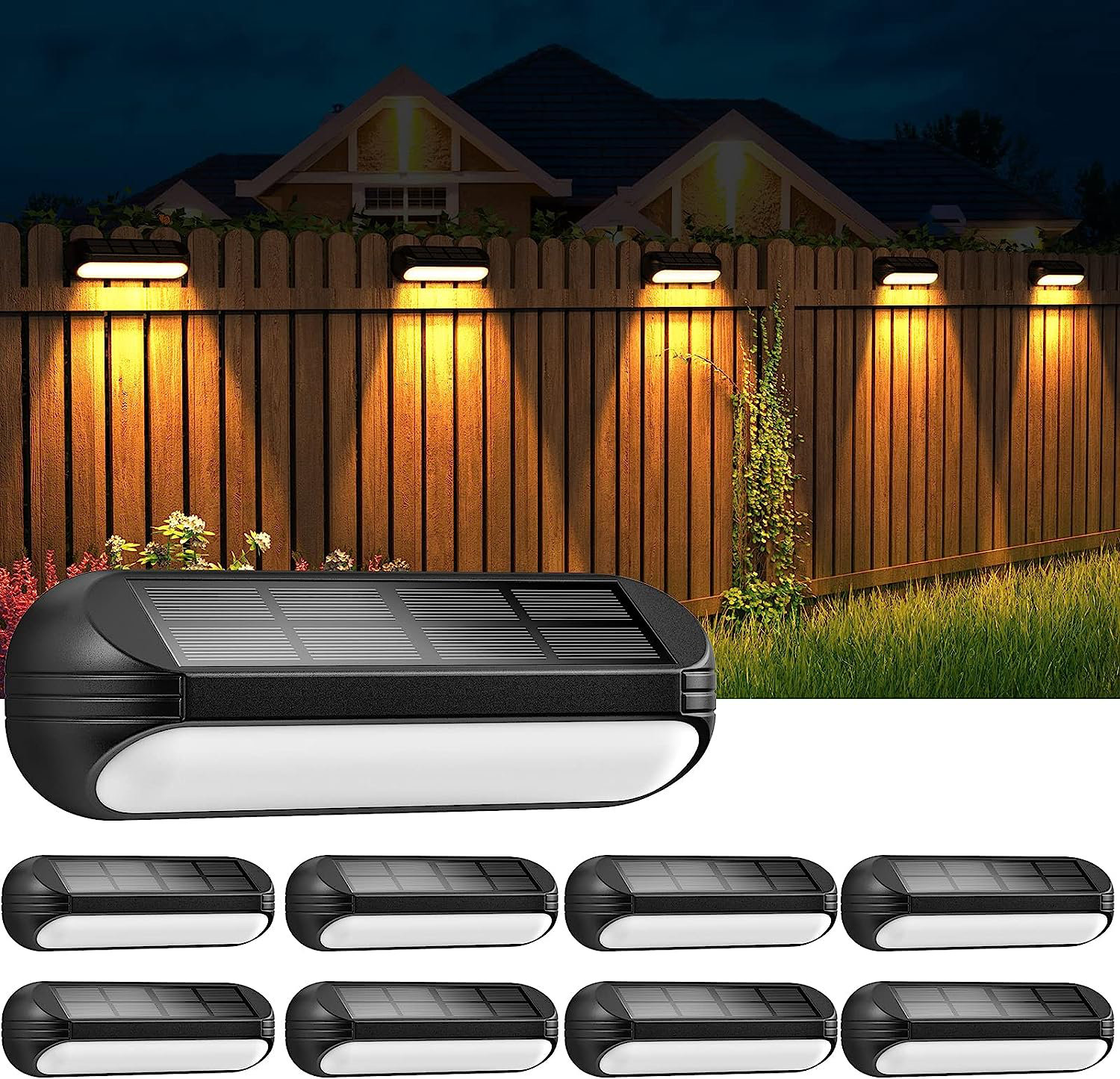 WdtPro Matte Black Low Voltage Solar Powered Integrated LED Step Light ...