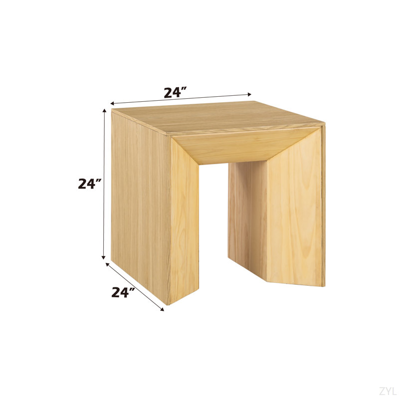 Natural Oak Finish End Table