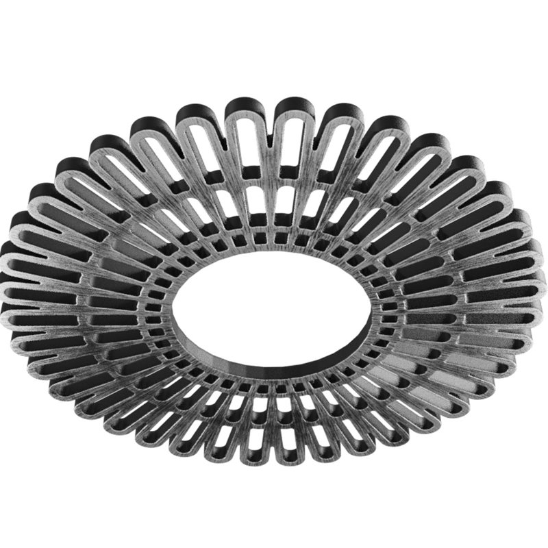 16 po x 6 po x P 6 po x P 1/2 po, médaillon de plafond en PVC de qualité architecturale, argent antique, Argent antique