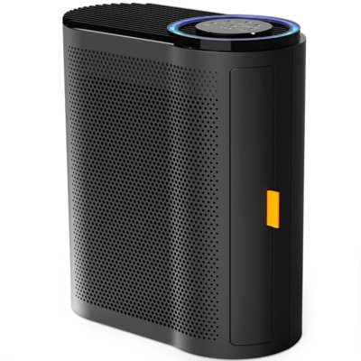Purificateur d'air à filtre haute efficacité noir avec capteur de qualité de l'air, mode automatique, minuterie de sommeil ultra silencieux, filtre à air pour la poussière