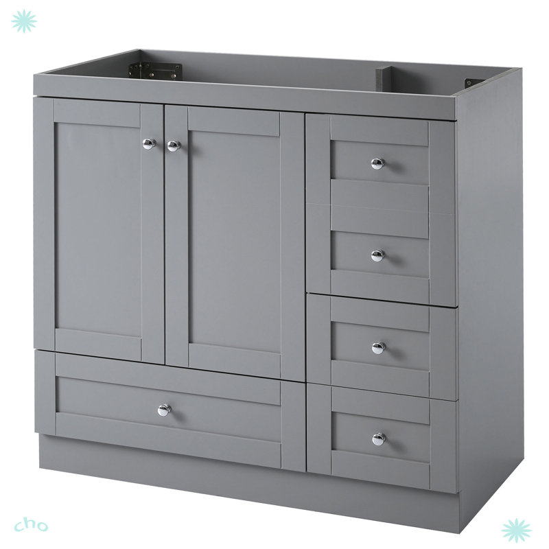 Bathroom Vanity without Sink, Gray
