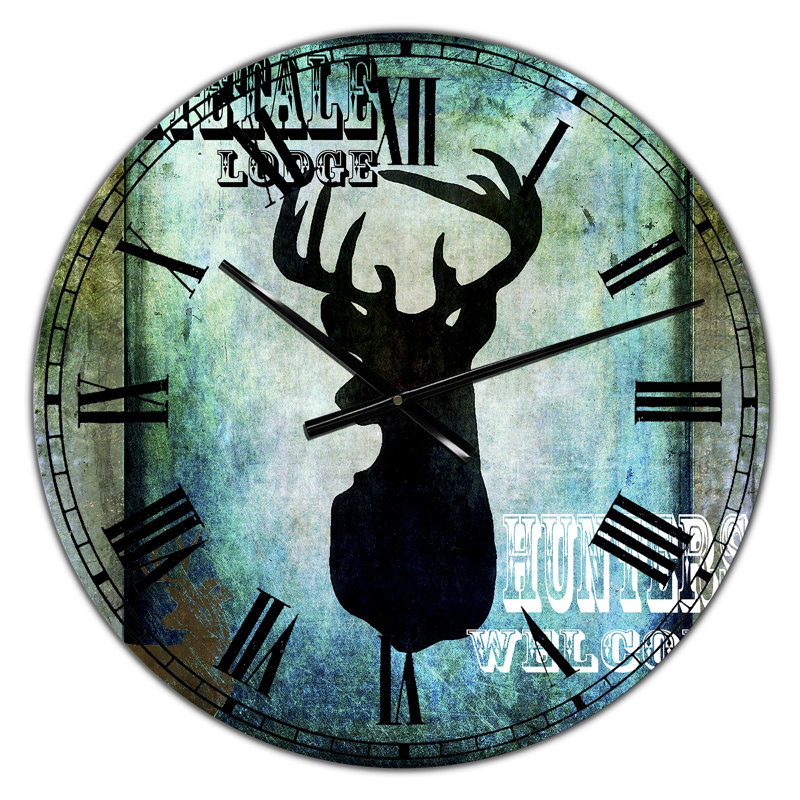 Lodge Whitetale Lodge - Horloge murale surdimensionnée, Petit
