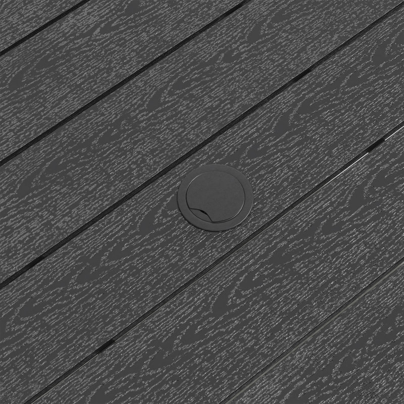 Rectangular Outdoor Dining Table, Black