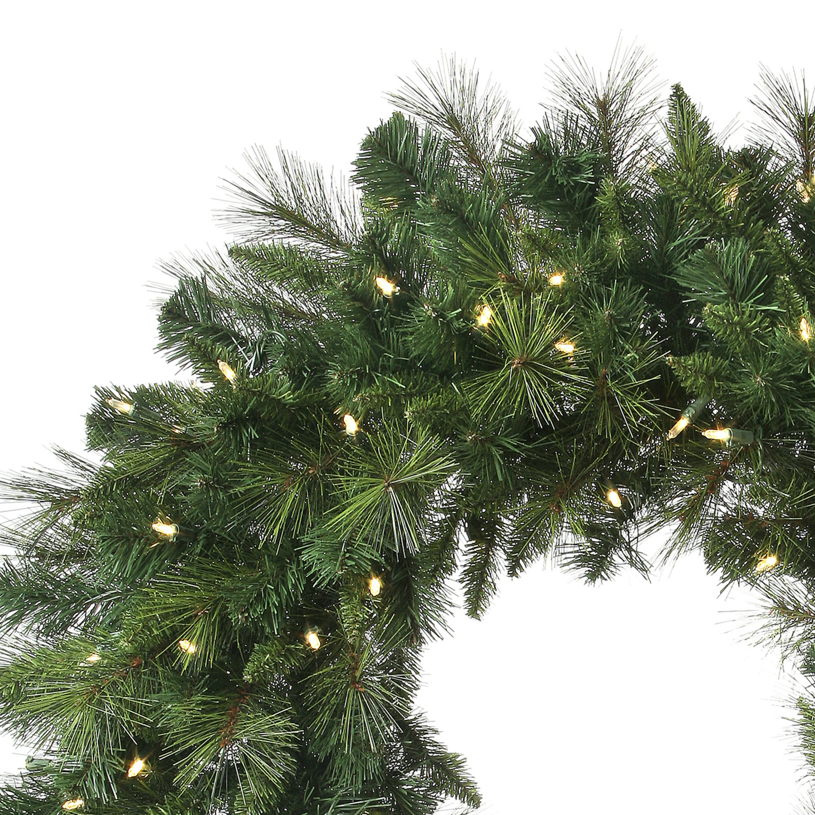 Surrey Pre-Lit Wreath, 36" H x 36" W x 7" D