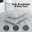 MHG Living Luxury Bedding Set - Pintuck Duvet Cover with Fitted Sheet & Pillowcases - Single/Double/King/Super King-136162644-136162643