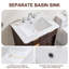 Meuble-lavabo simple 24 po avec comptoir en céramique, portes à fermeture en douceur-111312818