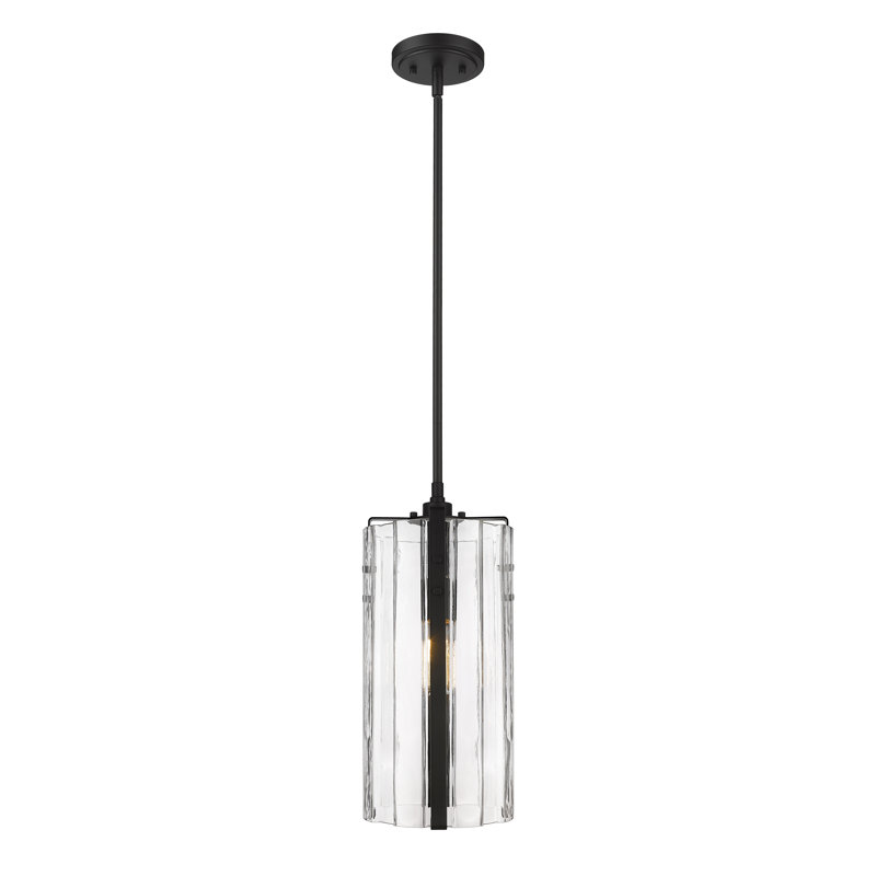 Luminaire suspendu 1 lumière, Noir mat