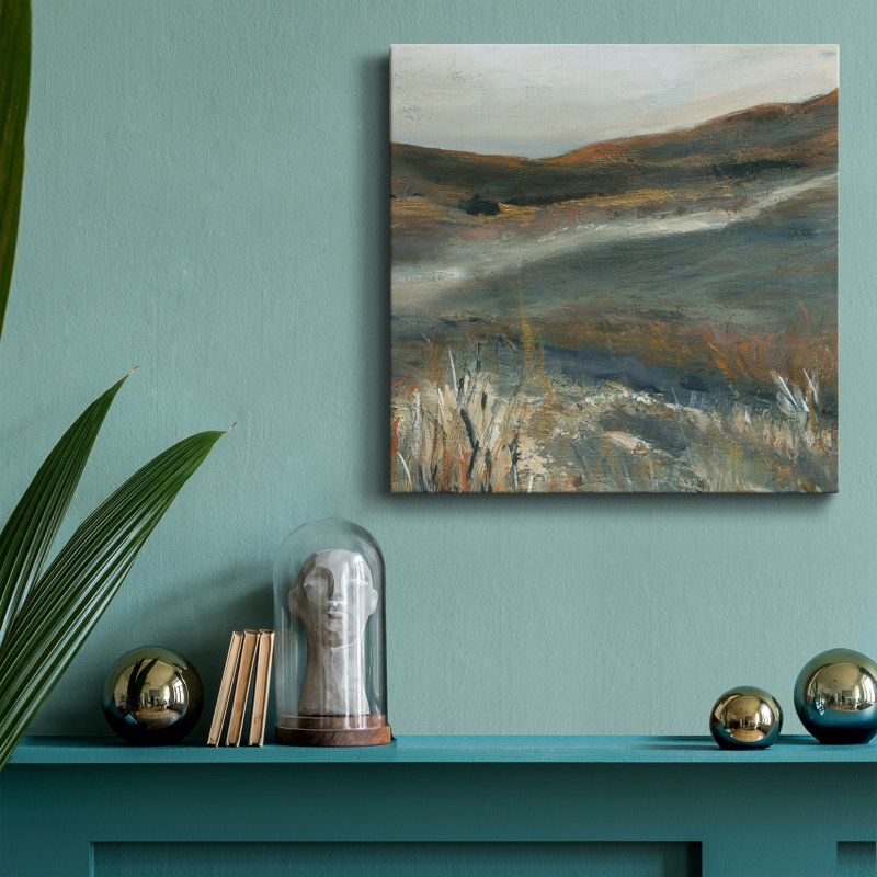 Cuivre crépuscule II - peinture sur toile tendue, H 10 po x l 10 po x P 1,5 po