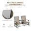 Banc oscillant avec table centrale Outsunny