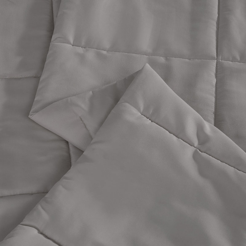 Couverture en duvet synthétique Trous, Simple extra long, Gris