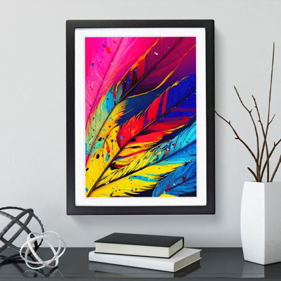 XV1022-4078X Splashed Feathers No.3 Abstract - Print