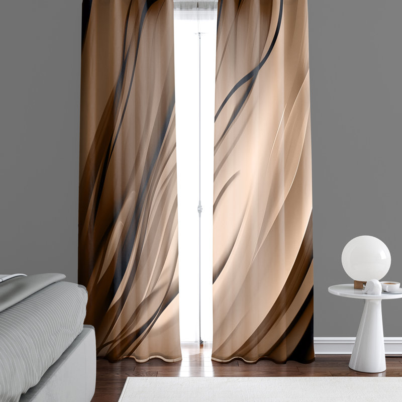 Paire de rideaux semi-transparents Desseray, L 56 po x L 78 po
