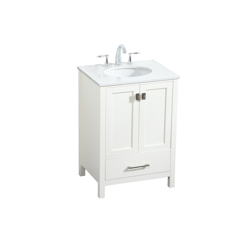 Ensemble de meuble-lavabo simple 24 po Irene, Blanc