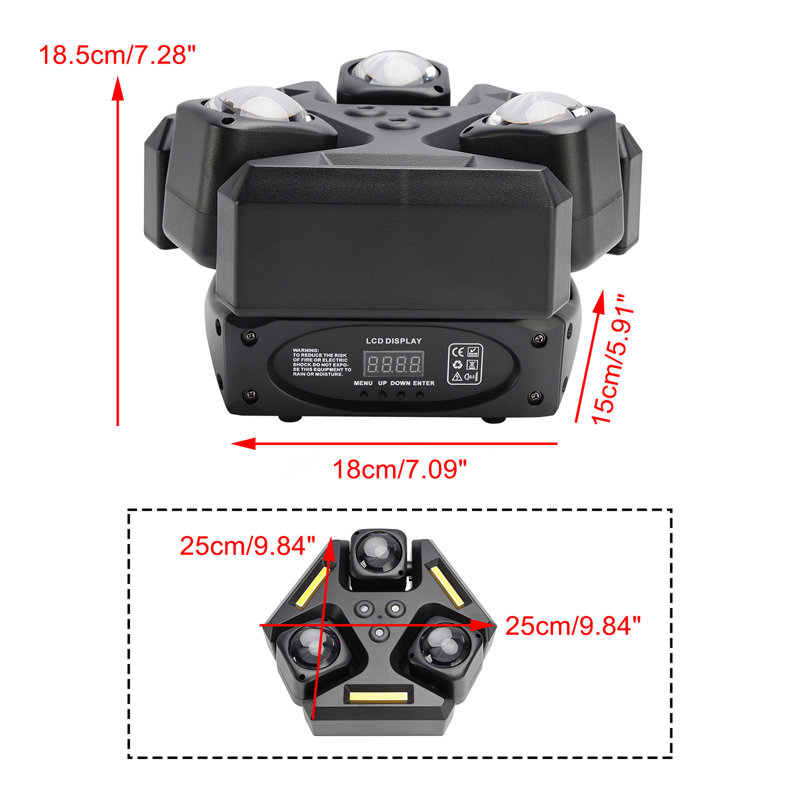 Lumière laser rotative 150W RVBW