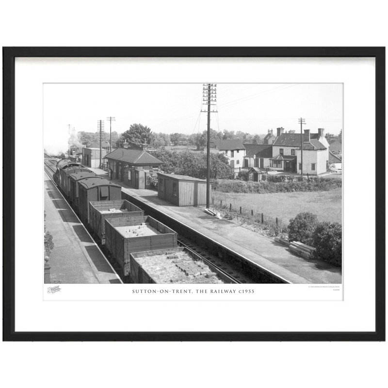 Sutton On Trent, The Railway C1955 - Single Picture Frame Print, 40cm H x 50cm W x 2.3cm D