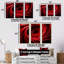 «Red and Black Abstract Spiral Dreamscape» - Art mural spirales abstraites-545385580-545385571