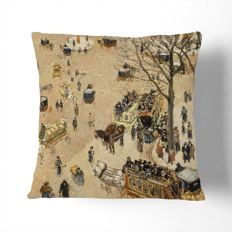 Theatre Place Scatter Cushion, Black, 55cm H x 55cm W x 20cm D