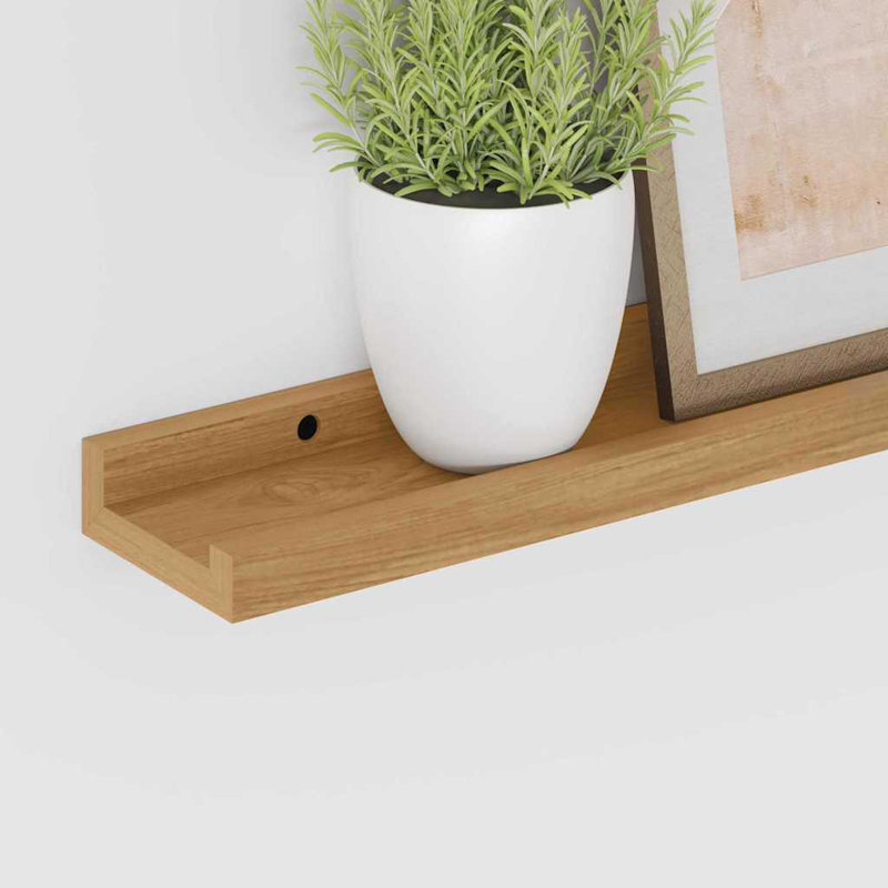 Floating Shelf, 3cm H x 40cm W x 9cm D, Brown